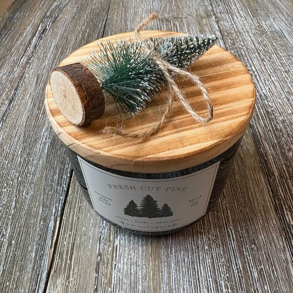 DW Home 2 Wick Jar Candle Fresh Cut PINE 10.2 oz Christmas Tree USA - Picture 2 of 5